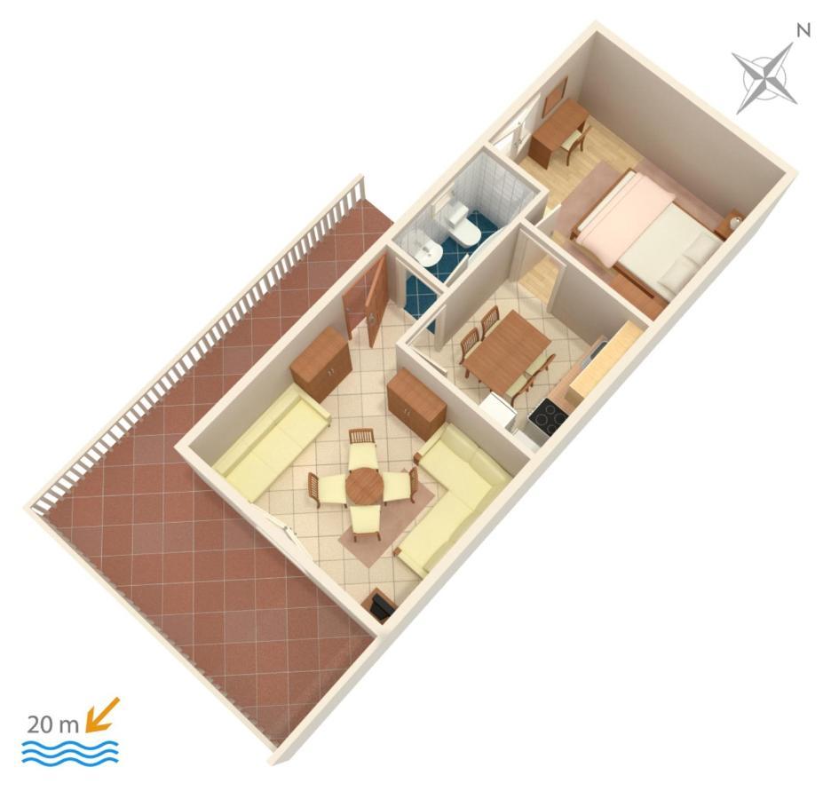 Apartment Milna 2461C 卢卡瓦克 外观 照片